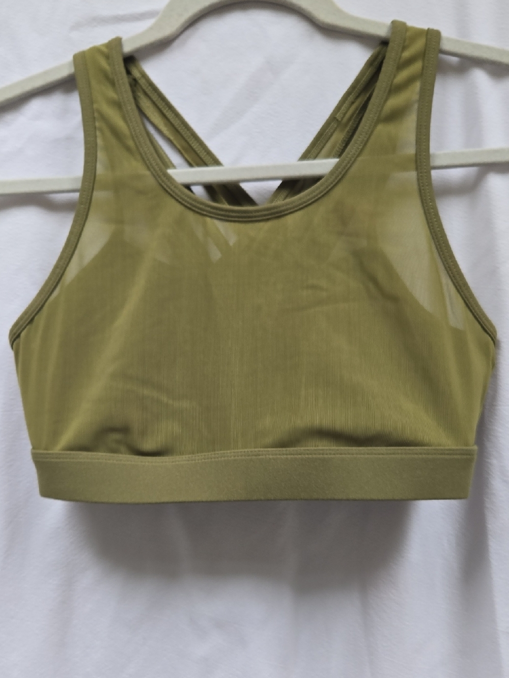 Fabletics Olive Green Bralette with Double-Strap Back